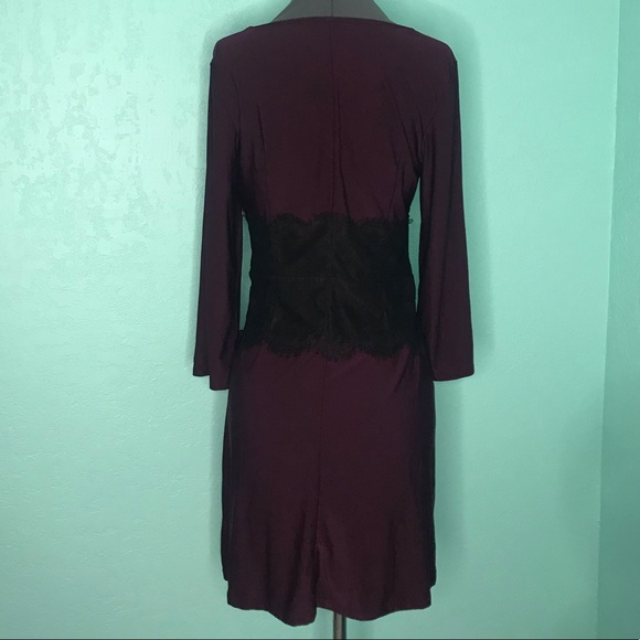 Maroon dress with Black Lace middle - Picture 2 of 2